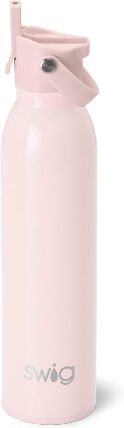 Swig Life 36oz Insulated Water Bottle, Travel Water Bottle with Straw and Lid, Cup Holder Friendly, Stainless Steel (Pickleball)