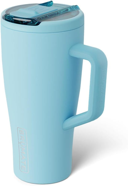 BrüMate Era Flip 30oz Tumbler with 100% Leakproof Covered Straw Lid | Hygienic Covered Straw | Insulated Stainless Steel Water Bottle with Handle | Cup Holder Friendly | BPA-Free (Sage)
