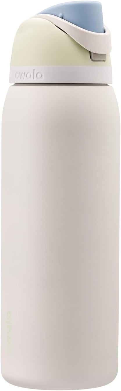 Owala FreeSip Insulated Stainless Steel Water Bottle with Straw, BPA-Free Sports Water Bottle, Great for Travel, 32 Oz, Denim
