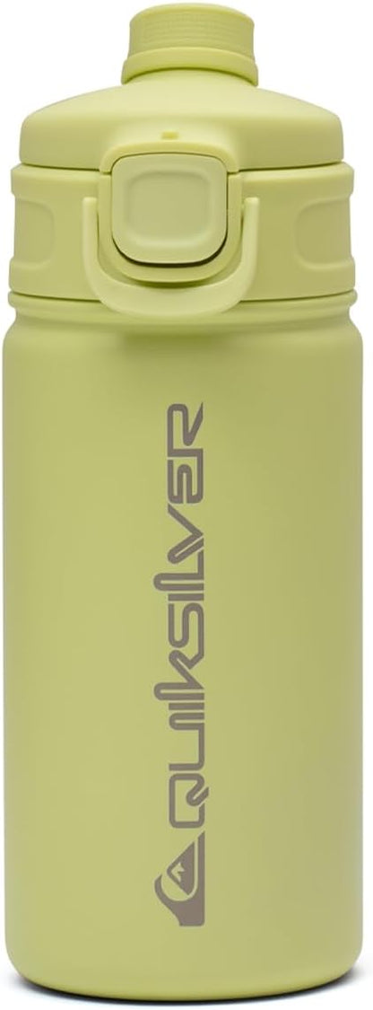 Quiksilver Laguna 32oz Tripple Wall Stainless Steel Water Bottle, Reusuable Sports Bottle with Leak-Proof Straw and Spout Lid, Non-Slip Rubber Base, Carrier Handle, 24H Hot & Cold Insulated Tumbler