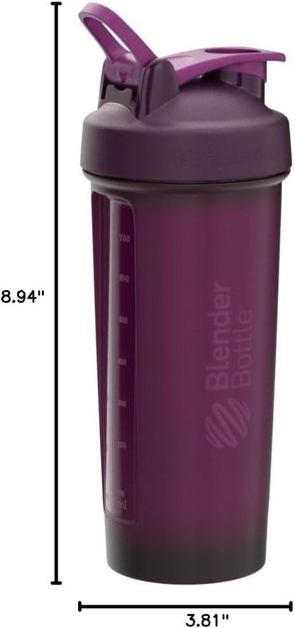 BlenderBottle Classic V2 Shaker Bottle Perfect for Protein Shakes and Pre Workout, 20-Ounce, Clear/Black