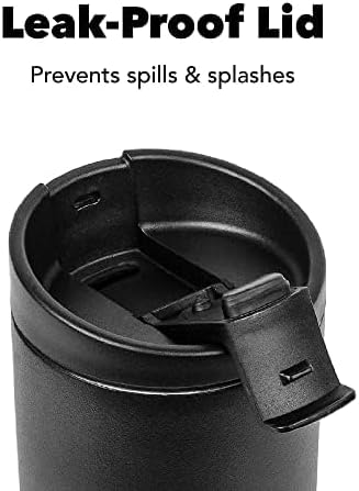 MiiR Flip Traveler 16oz - Double-Wall Vacuum Insulated with Flip Lid, BPA-Free Stainless Steel Construction, Insulated Tumbler for Hot or Cold Drinks