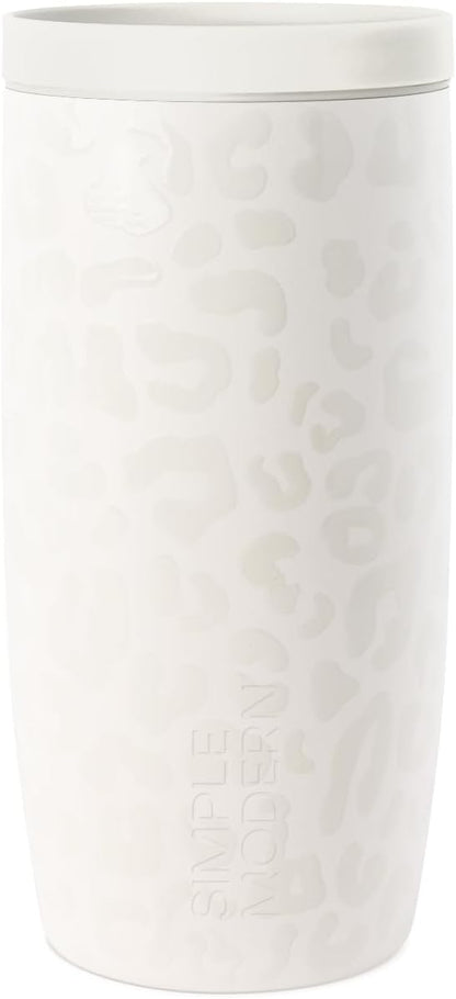 Simple Modern Travel Coffee Mug Tumbler with 360° Lid | Ceramic-Lined Insulated Stainless Steel Cold Brew Iced Coffee Cup | Gifts for Women Men Her Him | Voyager Signature | 16oz | Sea Glass Sage