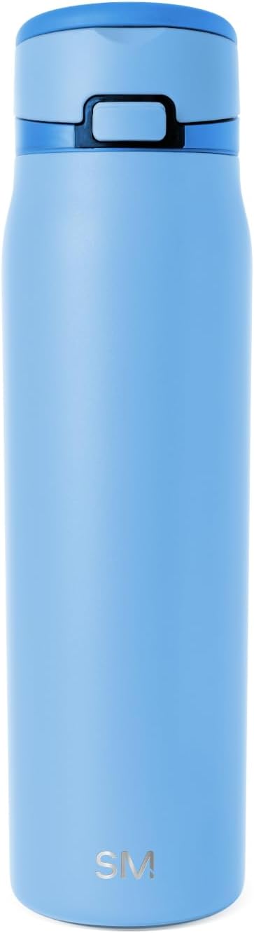 Simple Modern Mesa Loop Water Bottle with Covered Straw and Handle | 24oz Cup Holder Friendly Insulated Stainless Steel Bottles for Travel, Sports and School | Iris Sage - Colors B