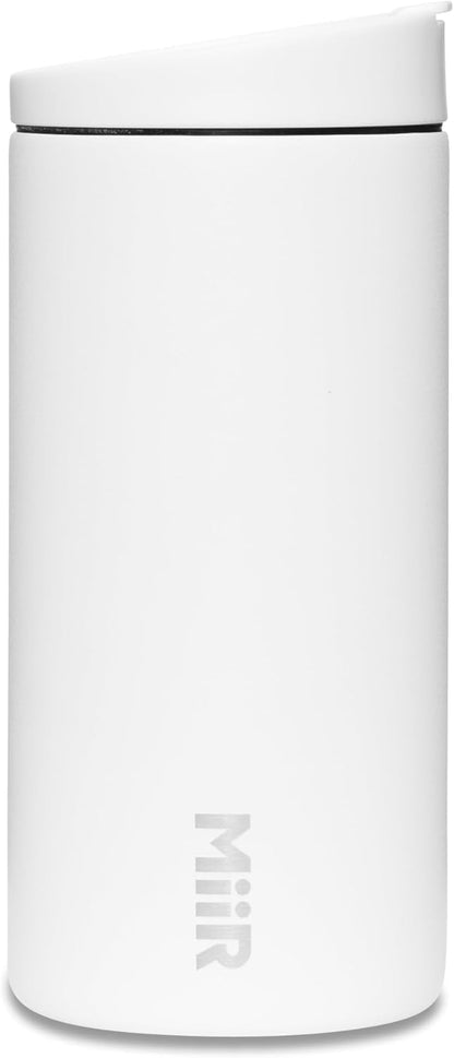 MiiR Flip Traveler 16oz - Double-Wall Vacuum Insulated with Flip Lid, BPA-Free Stainless Steel Construction, Insulated Tumbler for Hot or Cold Drinks