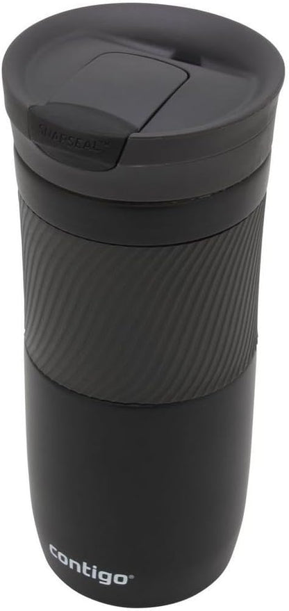 Contigo Byron Snapseal Travel Mug, Stainless Steel Thermal mug, vacuum flask, leakproof tumbler, coffee mug with BPA free Easy-Clean Lid, 470 ml, Vivacious