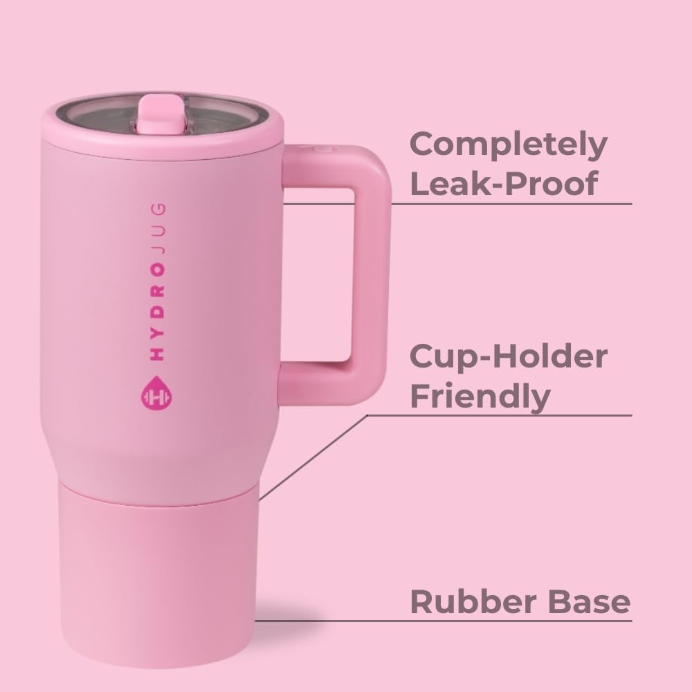 HydroJug Kids - 20 oz Insulated Kids Water Bottle with Flip Straw & Handle | Leak-Proof & Durable | Perfect for School, Sports, Lunch, Travel & Camp, Primrose