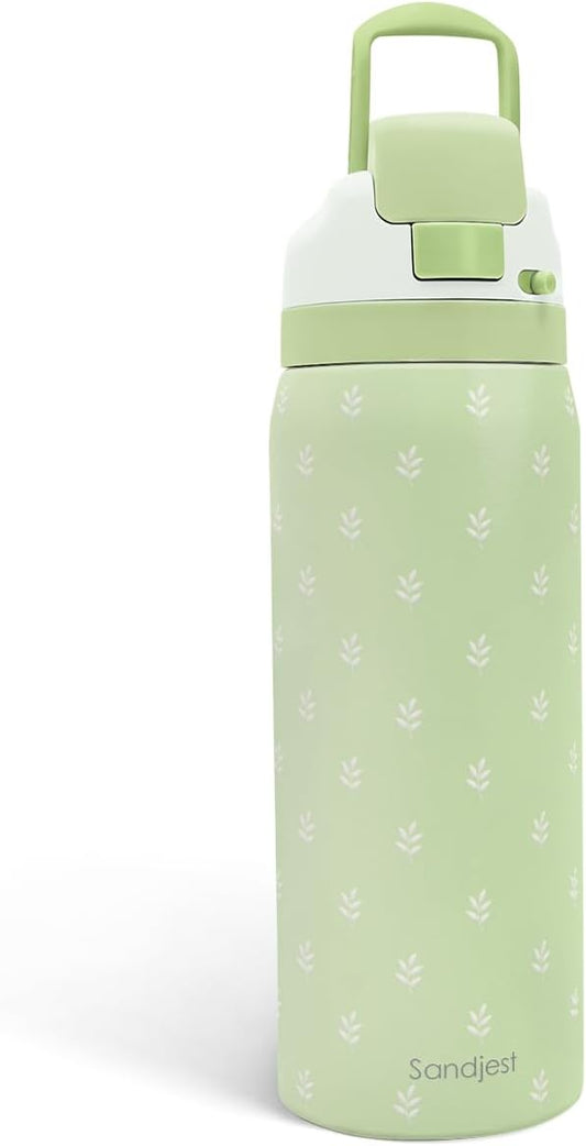 Pilates Insulated Stainless Steel Water Bottle with Straw for Sports and Travel, Pilates Princess, 32oz, Gifts for Women Workout Pilates Lover Birthday Christmas - Colors B