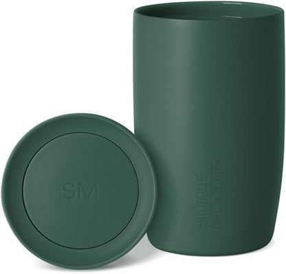 Simple Modern Travel Coffee Mug Tumbler with 360° Lid | Ceramic-Lined Insulated Stainless Steel Cold Brew Iced Coffee Cup | Gifts for Women Men Her Him | Voyager Signature | 16oz | Sea Glass Sage