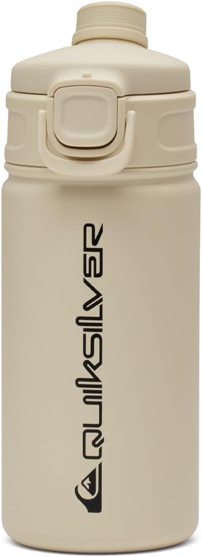 Quiksilver Laguna 32oz Tripple Wall Stainless Steel Water Bottle, Reusuable Sports Bottle with Leak-Proof Straw and Spout Lid, Non-Slip Rubber Base, Carrier Handle, 24H Hot & Cold Insulated Tumbler