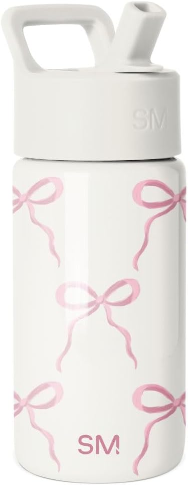 Simple Modern Kids Water Bottle with Straw Lid | 14oz Insulated Stainless Steel Kids Tumbler & Spill Proof Toddler Cup for School, Girls, Boys | Summit | Chloe Floral - Colors B