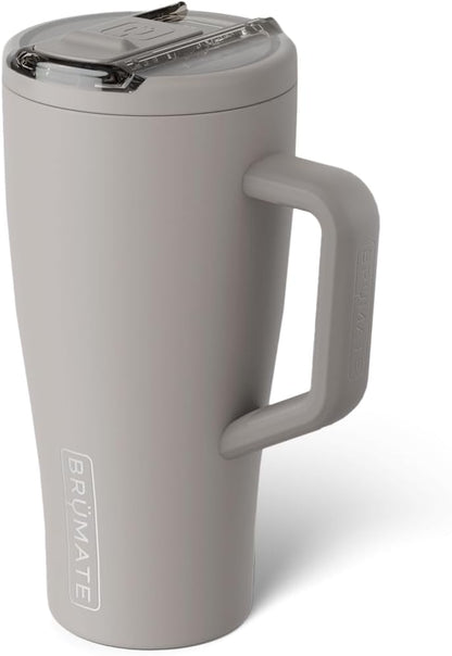 BrüMate Era Flip 30oz Tumbler with 100% Leakproof Covered Straw Lid | Hygienic Covered Straw | Insulated Stainless Steel Water Bottle with Handle | Cup Holder Friendly | BPA-Free (Sage)