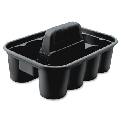 Rubbermaid Commercial Products Deluxe Carry Caddy for Take-Out Coffee/Soft Drinks Postmates/Uber Eats/Food Delivery Cleaning Products Sports/Water Bottles Black