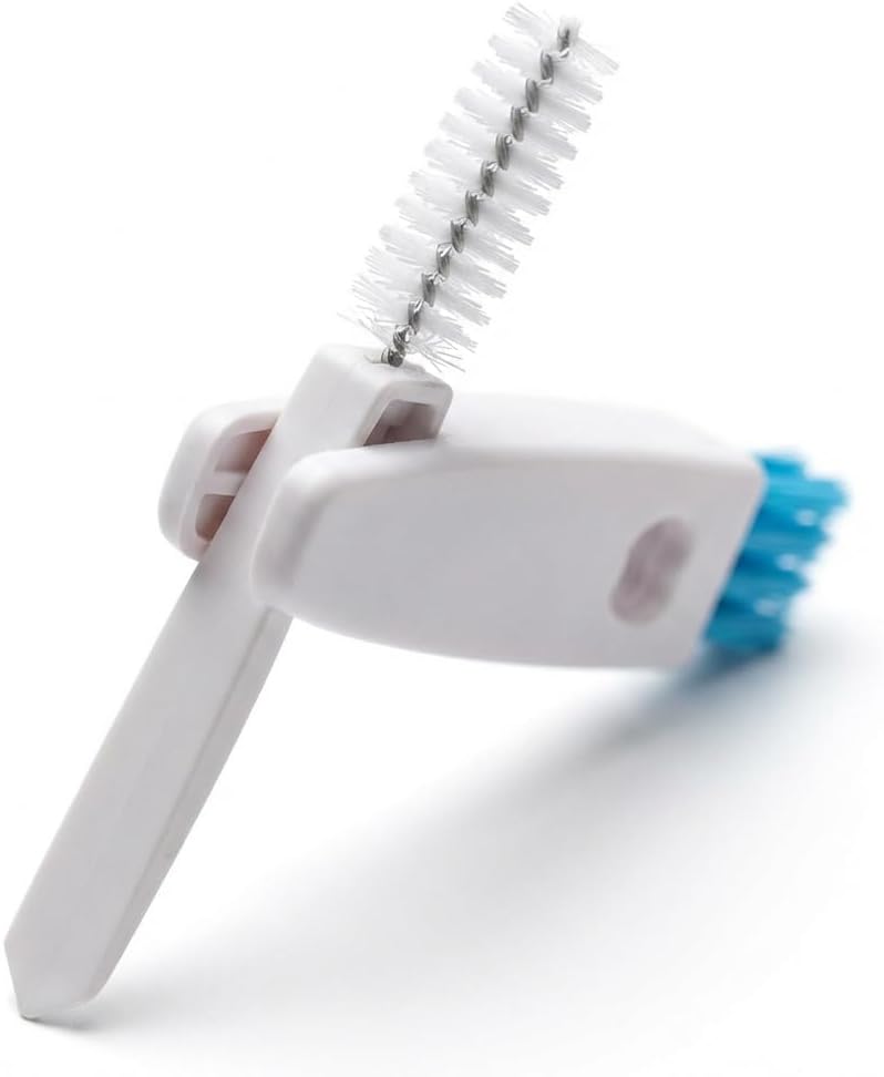 3 in 1 Cup Lid Gap Cleaning Brush Set, Multifunctional Bottle Cleaning Brush, Mutipurpose Tiny Silicone Cup Holder Cleaner, Home Kitchen Cleaning Tools (White)