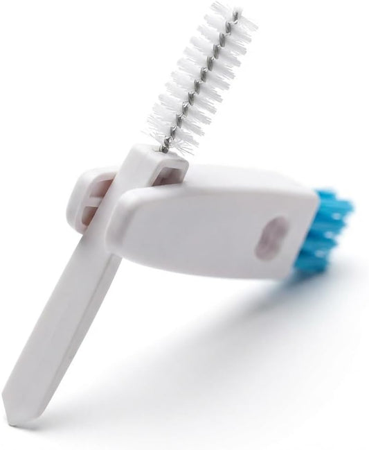3 in 1 Cup Lid Gap Cleaning Brush Set, Multifunctional Bottle Cleaning Brush, Mutipurpose Tiny Silicone Cup Holder Cleaner, Home Kitchen Cleaning Tools (White)
