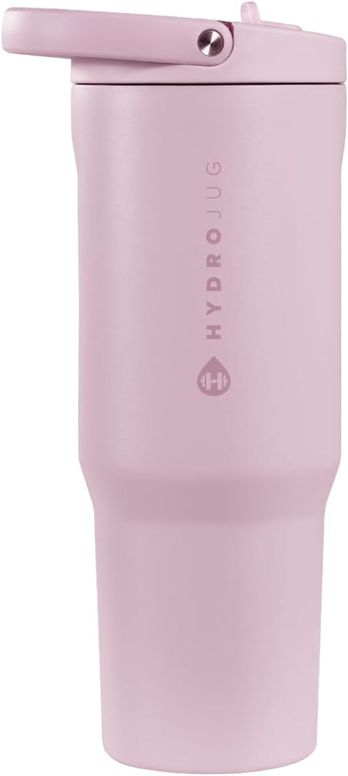 HydroJug Sport - Stainless Steel Tumbler with Straw, Vacuum Insulated, 40oz Leakproof Water Bottle, Ergonomic Design, Reusable, Dishwasher Safe, Rubber Base, Durable for Gym or Outdoors, Sage