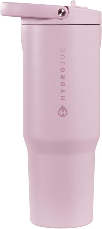 HydroJug Sport - Stainless Steel Tumbler with Straw, Vacuum Insulated, 40oz Leakproof Water Bottle, Ergonomic Design, Reusable, Dishwasher Safe, Rubber Base, Durable for Gym or Outdoors, Sage