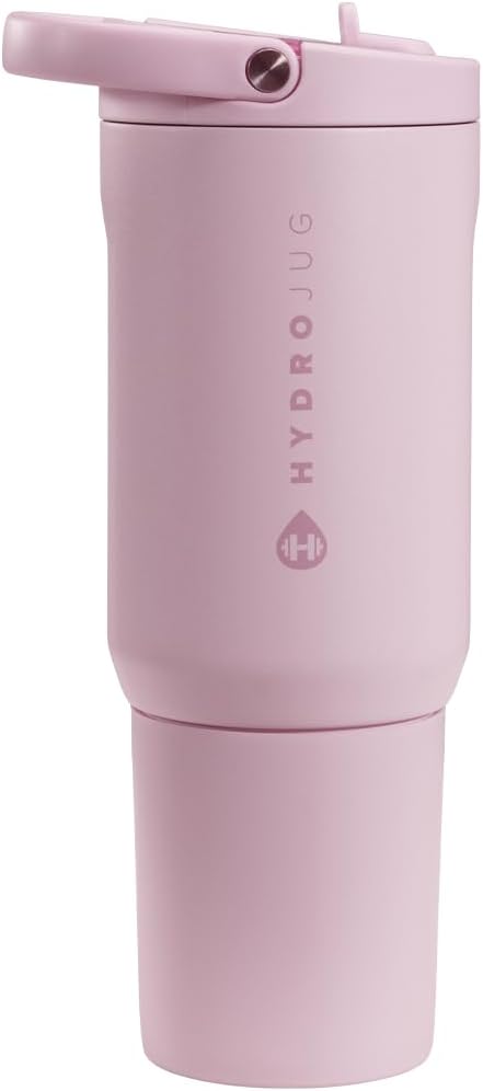 HydroJug Sport - Stainless Steel Tumbler with Straw, Vacuum Insulated, 40oz Leakproof Water Bottle, Ergonomic Design, Reusable, Dishwasher Safe, Rubber Base, Durable for Gym or Outdoors, Sage
