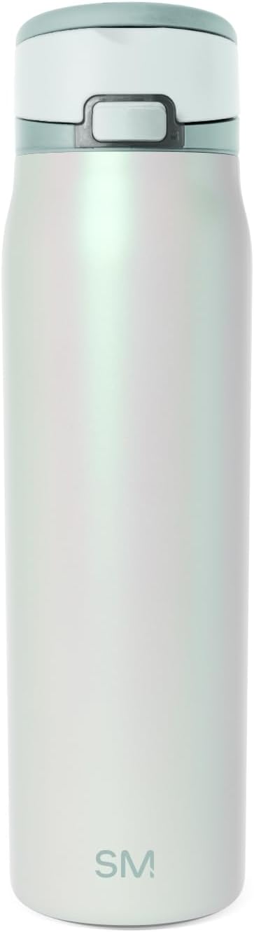 Simple Modern Mesa Loop Water Bottle with Covered Straw and Handle | 24oz Cup Holder Friendly Insulated Stainless Steel Bottles for Travel, Sports and School | Iris Sage - Colors A