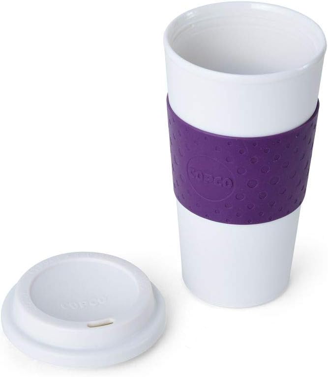 Copco Acadia 16 oz Travel Mug - Insulated Reusable Coffee Tumbler with Double-Walled Plastic, Leak-Proof Lid, BPA-Free - Portable Mug for Hot & Cold Drinks, Cup Holder Friendly (Blue)
