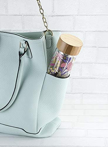 Pinky Up Blair Travel Tea Infuser Mug, Double Walled Insulated Travel Tumbler with Loose Leaf Tea Strainer, Travel Coffee Mug, Keeps Drinks Hot or Cold, 16 oz, White Leaf