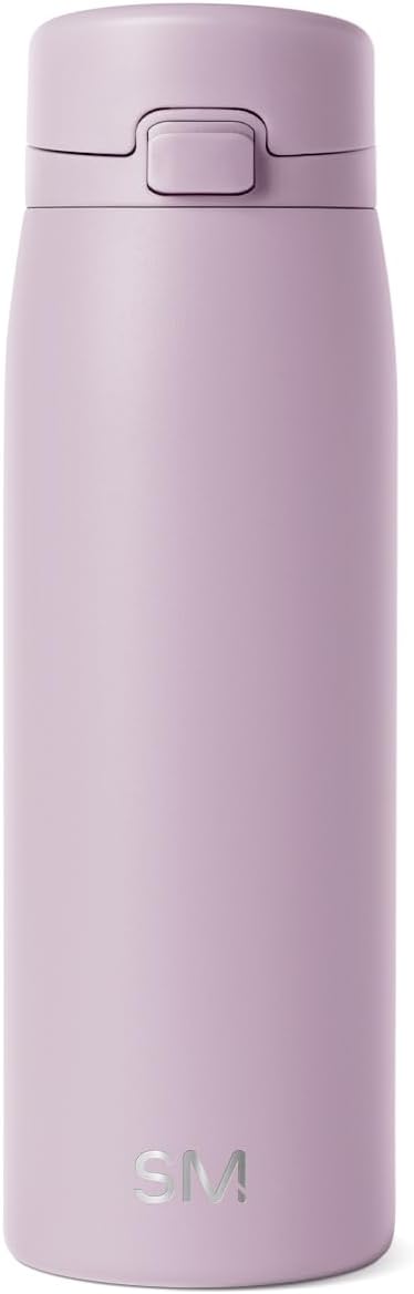 Simple Modern Sidekick Travel Coffee Mug | Ceramic-Lined Insulated Stainless Steel Tumbler | Leak-Proof and Cup Holder Friendly | 16oz, Almond Birch Mix