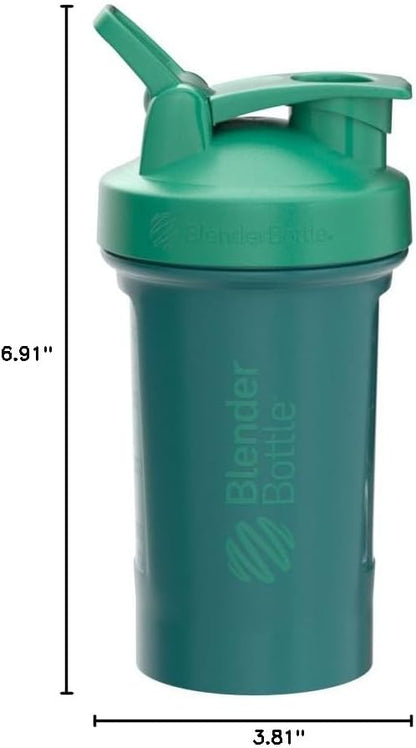 BlenderBottle Classic V2 Shaker Bottle Perfect for Protein Shakes and Pre Workout, 20-Ounce, Clear/Black
