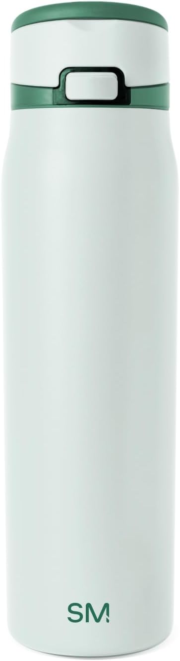 Simple Modern Mesa Loop Water Bottle with Covered Straw and Handle | 24oz Cup Holder Friendly Insulated Stainless Steel Bottles for Travel, Sports and School | Iris Sage - Colors A