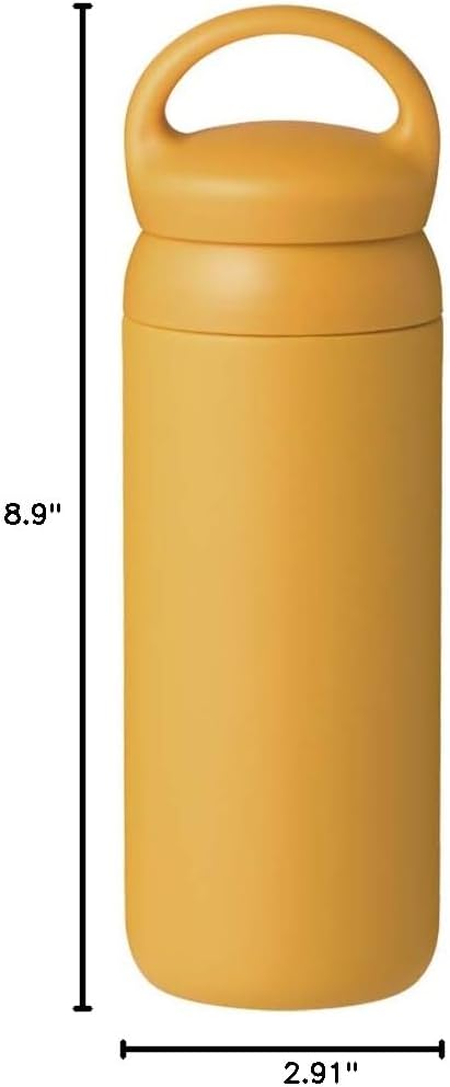 KINTO 21091 Day-off Tumbler, 16.9 fl oz (500 ml), White, Double Wall Vacuum Construction, Hot and Cold Insulation, Water Bottle