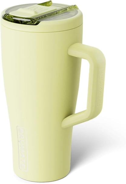 BrüMate Era Flip 30oz Tumbler with 100% Leakproof Covered Straw Lid | Hygienic Covered Straw | Insulated Stainless Steel Water Bottle with Handle | Cup Holder Friendly | BPA-Free (Sage)