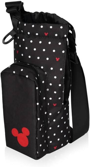Picnic TIME Eclipse 40 oz Tumbler Tote and Crossbody Drink Carrier, Water Bottle Holder with Adjustable Shoulder Strap and Zipper Phone Pocket