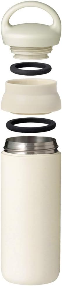 KINTO 21091 Day-off Tumbler, 16.9 fl oz (500 ml), White, Double Wall Vacuum Construction, Hot and Cold Insulation, Water Bottle