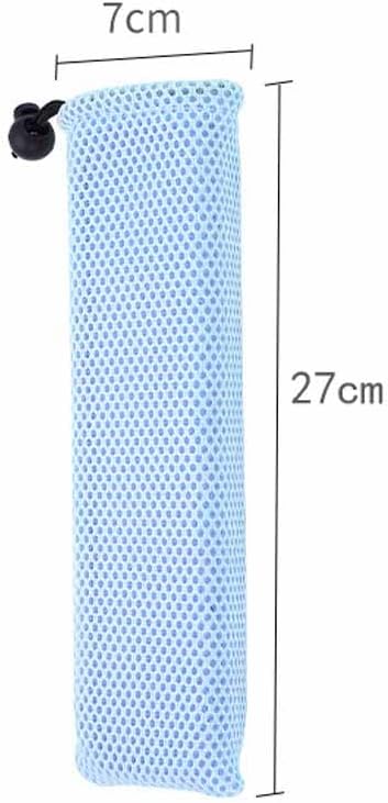 8 Pcs Portable Cutlery Bag Straw Carrying Case Cutlery Drawstring Net Bag Tableware Storage Pouch Travel Bag for Straws, Knife, Fork, Spoon, Chopsticks, Cleaning Brush