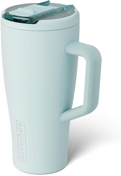 BrüMate Era Flip 30oz Tumbler with 100% Leakproof Covered Straw Lid | Hygienic Covered Straw | Insulated Stainless Steel Water Bottle with Handle | Cup Holder Friendly | BPA-Free (Sage)