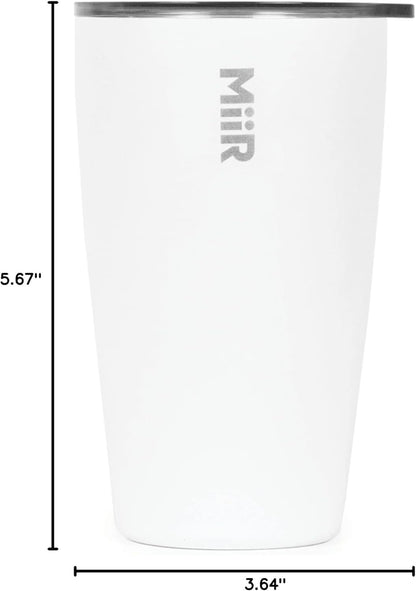 MiiR Tumbler, 12oz Insulated Stainless Steel with Press Fit Slide Lid – Splash Proof Design, Holds Hot & Cold Beverages, Stylish & Functional Cup Holder Compatible
