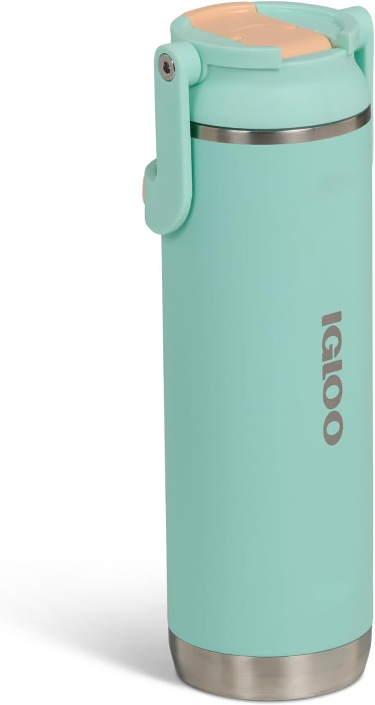 Igloo 20 oz Stainless Steel Tumbler | Sport Sipper Bottle | Thrift Pink