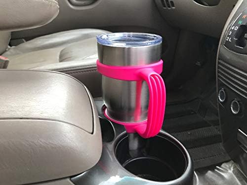 STRATA CUPS 30 oz Tumbler Handle - Available For 30 oz YETI Tumbler, OZARK TRAIL, Rambler Tumbler- BPA free (Black)