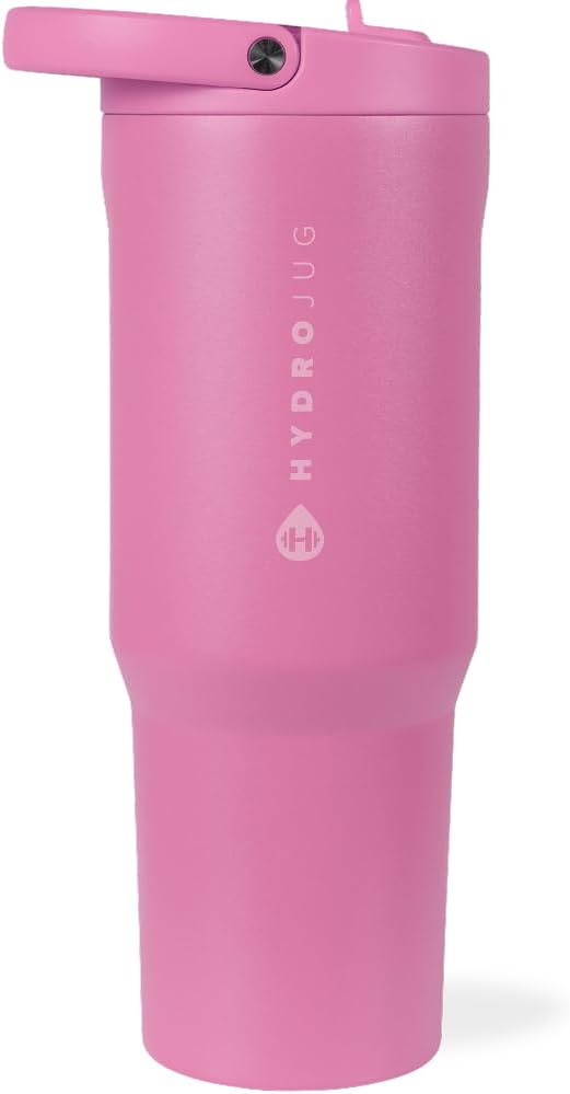 HydroJug Sport - Stainless Steel Tumbler with Straw, Vacuum Insulated, 40oz Leakproof Water Bottle, Ergonomic Design, Reusable, Dishwasher Safe, Rubber Base, Durable for Gym or Outdoors, Sage