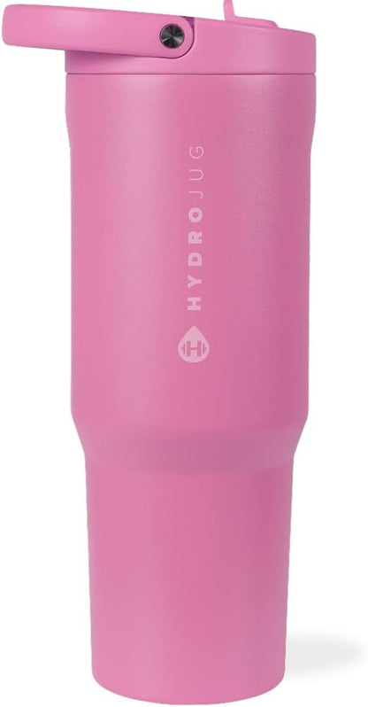 HydroJug Sport - Stainless Steel Tumbler with Straw, Vacuum Insulated, 40oz Leakproof Water Bottle, Ergonomic Design, Reusable, Dishwasher Safe, Rubber Base, Durable for Gym or Outdoors, Sage