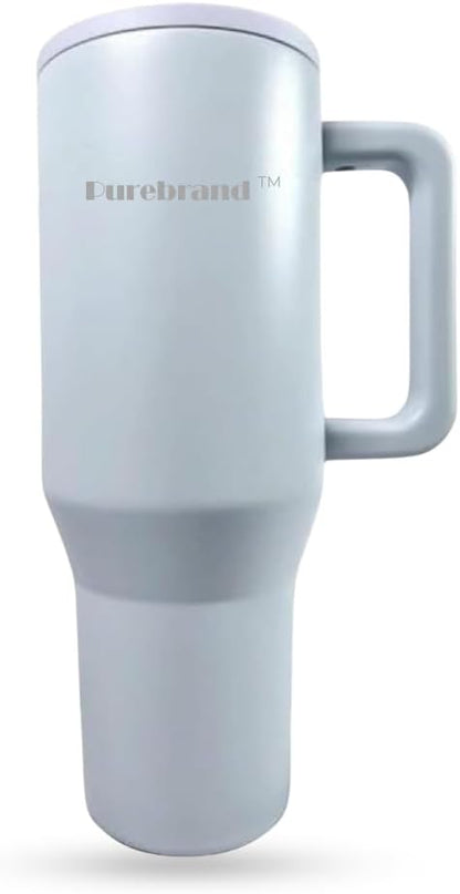 40 oz Tumbler. 100% Leak-Proof Splash-Proof Spill-Proof Lid with Handle and Flip Straw. Double Wall Vacuum Insulated Stainless Steel for Hydration at Home Office Car Gym and Playgrounds (Pink Sand)