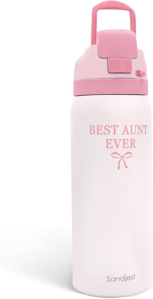 Pilates Insulated Stainless Steel Water Bottle with Straw for Sports and Travel, Pilates Princess, 32oz, Gifts for Women Workout Pilates Lover Birthday Christmas - Colors A