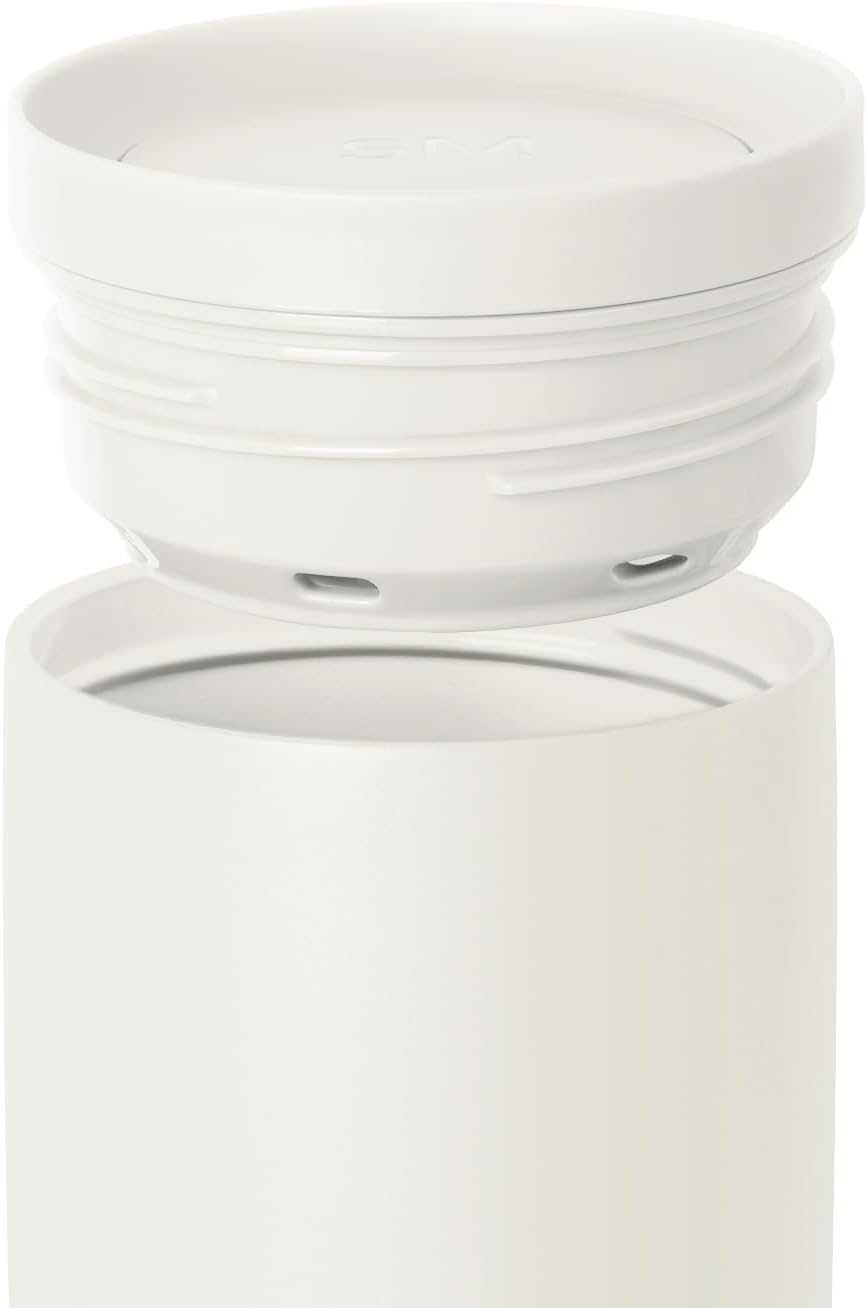 Simple Modern Travel Coffee Mug Tumbler with 360° Lid | Ceramic-Lined Insulated Stainless Steel Cold Brew Iced Coffee Cup | Gifts for Women Men Her Him | Voyager Signature | 16oz | Sea Glass Sage
