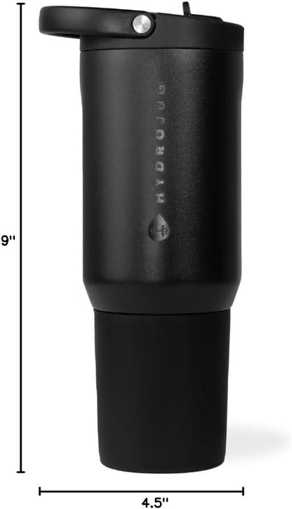 HydroJug Sport - Stainless Steel Tumbler with Straw, Vacuum Insulated, 40oz Leakproof Water Bottle, Ergonomic Design, Reusable, Dishwasher Safe, Rubber Base, Durable for Gym or Outdoors, Sage