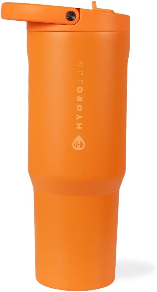 HydroJug Sport - Stainless Steel Tumbler with Straw, Vacuum Insulated, 40oz Leakproof Water Bottle, Ergonomic Design, Reusable, Dishwasher Safe, Rubber Base, Durable for Gym or Outdoors, Sage