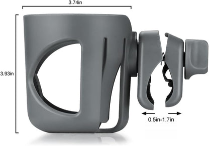 Accmor Stroller Cup Holder, Universal Cup Holder for Walker Wheelchair Bike, 360° Rotatable Stroller Cup Holder Attachment Accessories for Walker, Wheelchair, Scooter