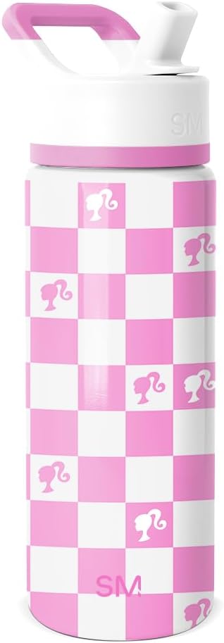 Simple Modern Disney Minnie Mouse Kids Water Bottle with Straw Lid | 14oz Insulated Stainless Steel Kids Tumbler & Spill Proof Toddler Cup for School, Girls, Boys | Summit | Minnie Mouse Fun - Colors A