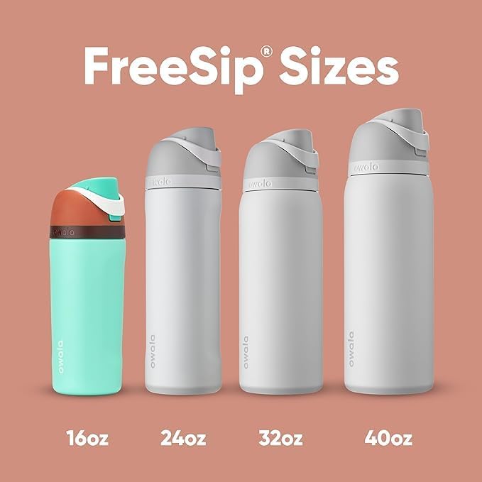 Owala FreeSip Insulated Stainless Steel Water Bottle with Straw, BPA-Free Sports Water Bottle, Great for Travel, 32 Oz, Denim