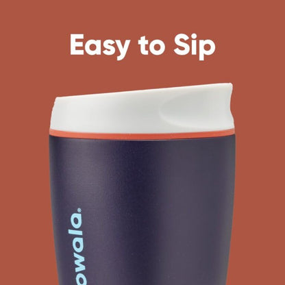 Owala SmoothSip Insulated Stainless Steel Coffee Tumbler, Reusable Iced Coffee Cup, Hot Coffee Travel Mug, BPA Free, 20 oz, Pink (Watermelon Breeze)