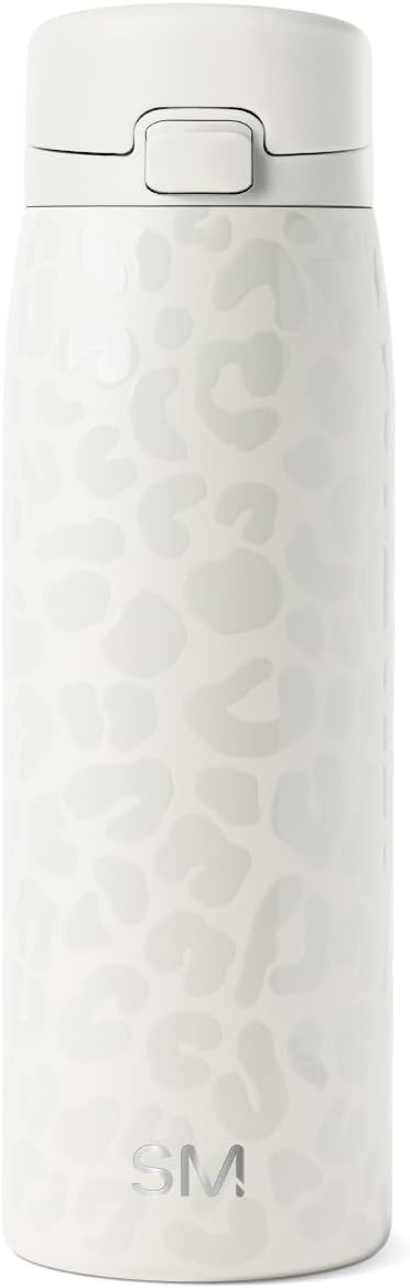 Simple Modern Sidekick Travel Coffee Mug | Ceramic-Lined Insulated Stainless Steel Tumbler | Leak-Proof and Cup Holder Friendly | 16oz, Almond Birch Mix