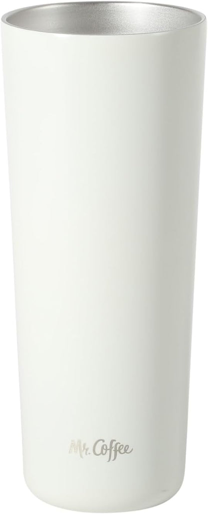 Mr. Coffee Java Quest 16 oz Double Wall Stainless Steel Tumbler with Lid & Reusable Straw, Insulated Thermal Drink Cup for Hot & Cold Beverages, Teal